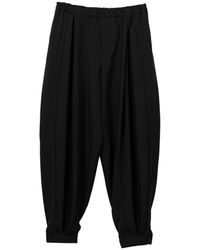 COMME DES GARÇON BLACK - Pleated Trousers - Lyst
