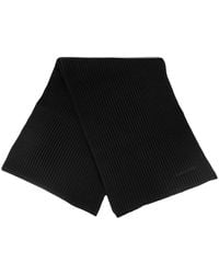 Lanvin - Ribbed Logo Scarf - Lyst