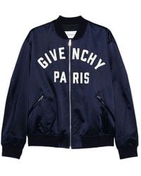 Givenchy - Cotton Satin Zipped Blouson - Lyst