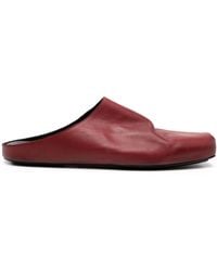 Uma Wang - Square-Toe Leather Slippers - Lyst