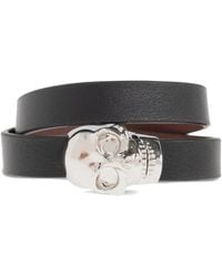 McQueen - Skull-Appliqué Bracelet - Lyst