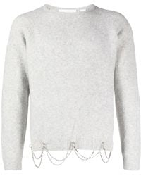 Random Identities - Crystal-Embellished Wool-Blend Jumper - Lyst