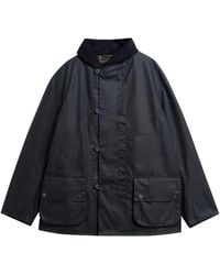 Barbour - Macdale Waxed-Cotton Corduroy-Collar Jacket - Lyst