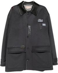 Marni - Leather Collar Jacket - Lyst