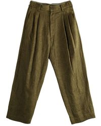 Ziggy Chen - Pleated Patterned Trousers - Lyst