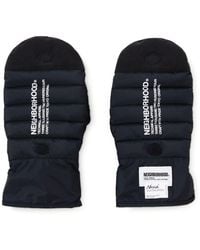 Neighborhood Black Leather Boa Gloves Neighborhood