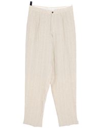 Giorgio Armani - Striped Linen Trousers - Lyst