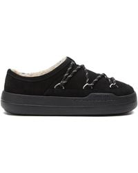 Moon Boot - Park Lace-Detail Shearling Slippers - Lyst