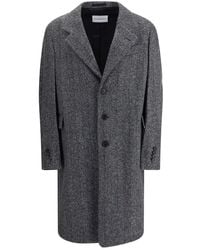 Givenchy - Herringbone-Pattern Notched-Lapel Coat - Lyst
