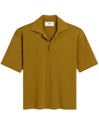 Ami Paris - Fine-Knit Polo Shirt - Lyst