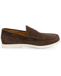 Kiton - Suede Penny Loafers - Lyst