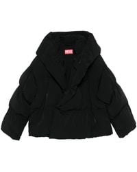 DIESEL - Hooded Down Jacket - Lyst