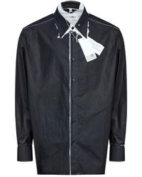 MM6 by Maison Margiela - Contrast-Stitching Shirt - Lyst