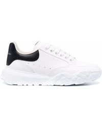 Alexander McQueen Court Leather Sneakers - White