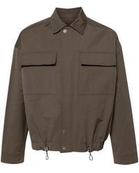 Nanushka - Drawstring Twill Shirt Jacket - Lyst
