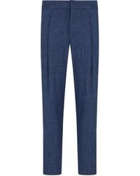 Giorgio Armani - Refined Tailored Pants With Tapered Legs - Lyst
