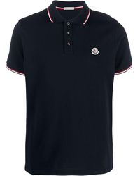 Moncler - Logo Cotton Polo Shirt - Lyst