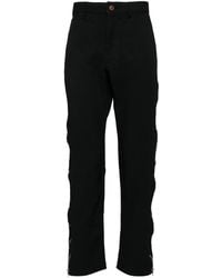 COMME DES GARÇON BLACK - Zip-Up Tapered Trousers - Lyst