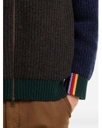 Barbour - X Paul Smith Gamefair Cable-Knit Zip-Up Cardigan - Lyst