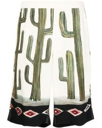 Endless Joy - Graphic-Print Rayon Shorts - Lyst