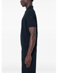 Moncler - Logo Cotton Knit Polo - Lyst