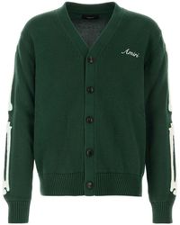 Amiri - Bone-Embroidered Cardigan - Lyst