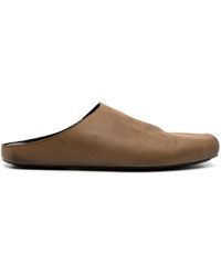 Uma Wang - Square-Toe Leather Slippers - Lyst