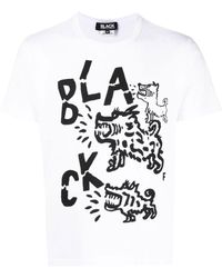 COMME DES GARÇON BLACK - Logo-print Short-sleeve T-shirt - Lyst