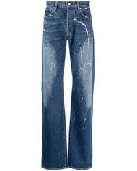 Yohji Yamamoto - Paint-Splatter Straight-Leg Jeans - Lyst