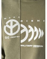Maharishi - Logo-Print Panelled Sweater - Lyst