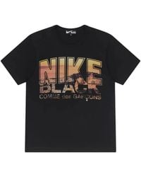 COMME DES GARÇON BLACK - X Nike Graphic-Print Crew-Neck T-Shirt - Lyst