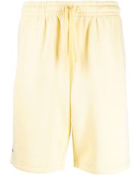 Lacoste Logo-embroidered Cotton Shorts - Yellow