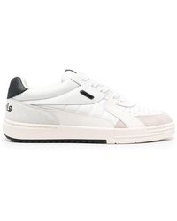 Palm Angels - University Logo-print Low-top Leather Trainers - Lyst