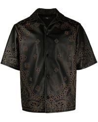 Amiri - Bandana Leather Shirt - Lyst