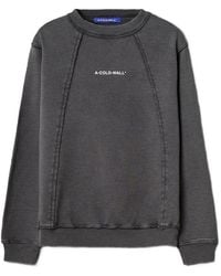 A_COLD_WALL* - Logo-Print Raw-Edge Sweater - Lyst