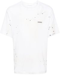 Helmut Lang - Paint-Splatter Cotton T-Shirt - Lyst