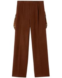 Burberry - Pleated Wide-leg Trousers - Lyst