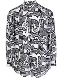Edward Crutchley - Abstract-Pattern Long-Sleeve Shirt - Lyst