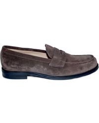 Kiton - Penny Suede Loafers - Lyst