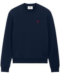 Ami Paris - Cotton Sweatshirt With Ami De Coeur - Lyst