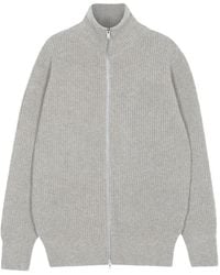 John Smedley - Mallam Ribbed Zip-Up Sweater - Lyst