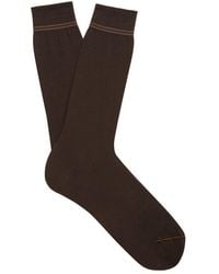 ZEGNA - Stripe-Detail Socks - Lyst