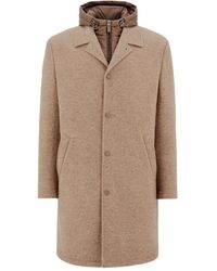 Canali - Hooded Single-Breasted Coat - Lyst