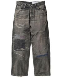 Neighborhood - Patchwork Distressed Jeans - Lyst