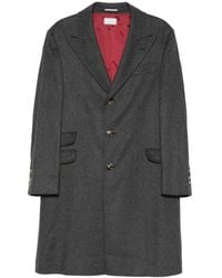 Brunello Cucinelli - Coat With Button Closure And Pocket - Lyst