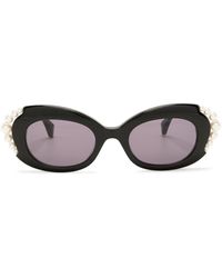Vivienne Westwood - Pearl-Detailing Oval-Frame Sunglasses - Lyst