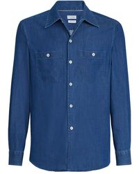 Brunello Cucinelli - Denim Shirt - Lyst