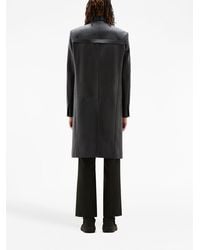 Courreges - Single-Breasted Leather Coat - Lyst