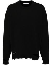 Helmut Lang - Crew-Neck Distressed Jumper - Lyst