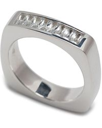 Hatton Labs Metal Armbanden Met Parel En Kristal Heren Sieraden voor voor Ringen voor set Van Twee in het Wit voor heren 